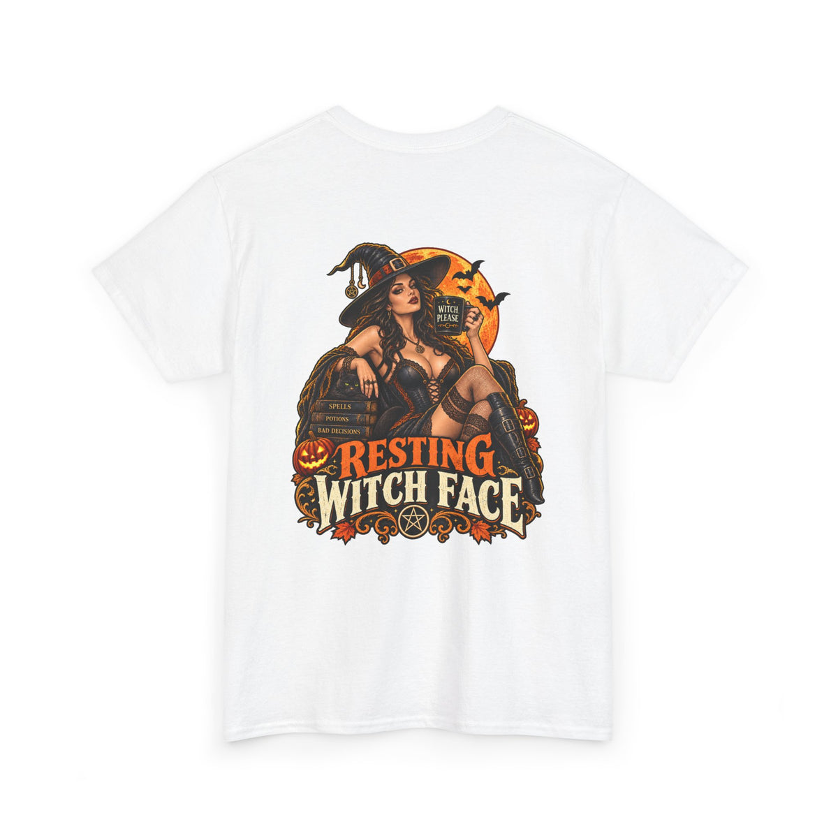 Resting Witch Face – Vintage Halloween Witch T-Shirt