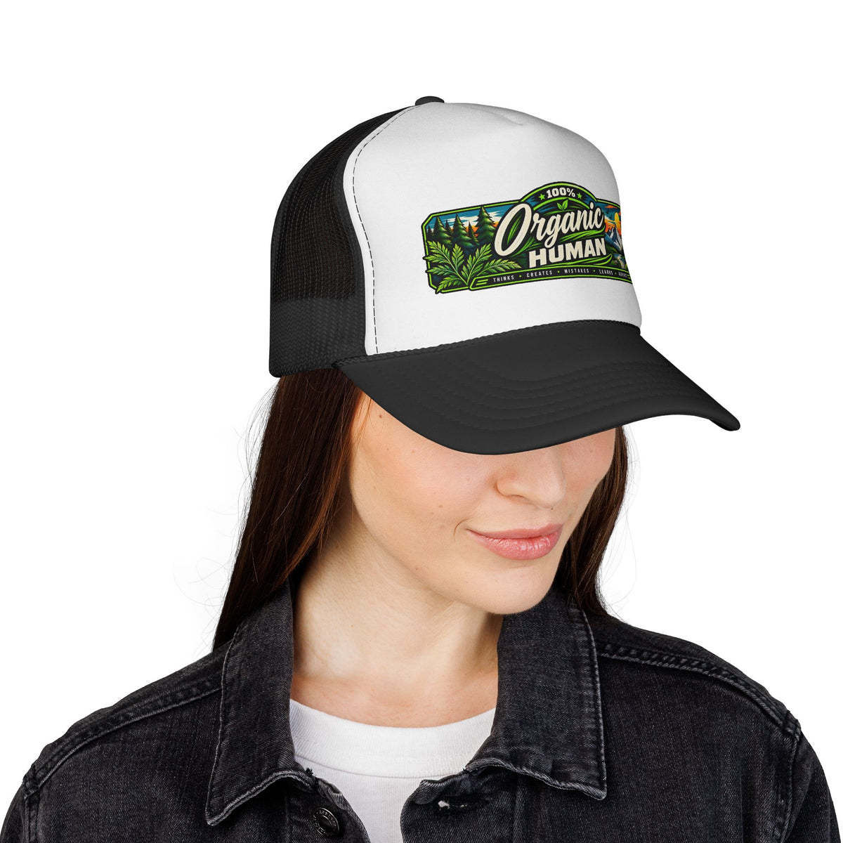 100% Organic Human Trucker Caps