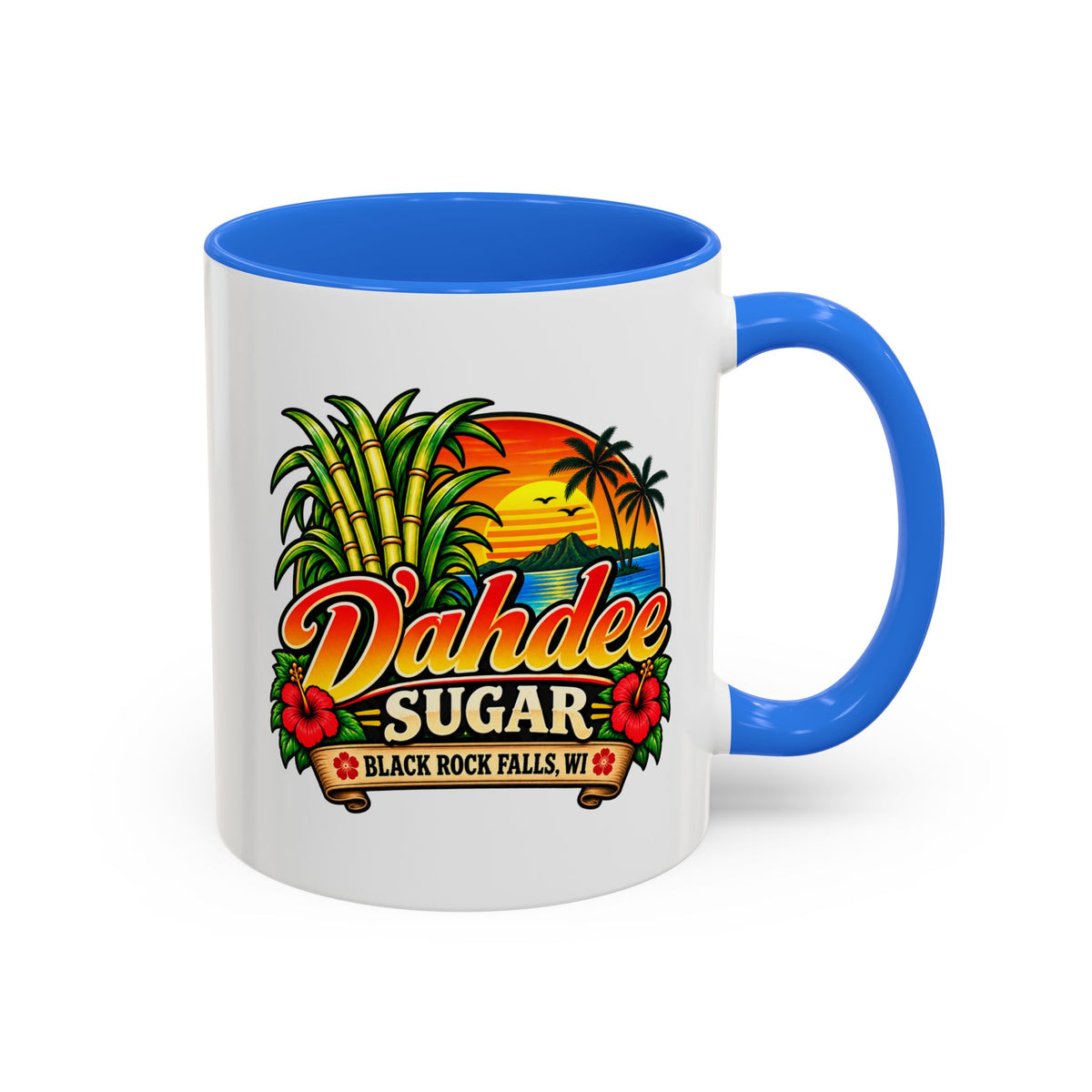D’ahdee Sugar Company – Tropical Island Coffee Mug | Black Rock Falls, WI | 11oz & 15oz