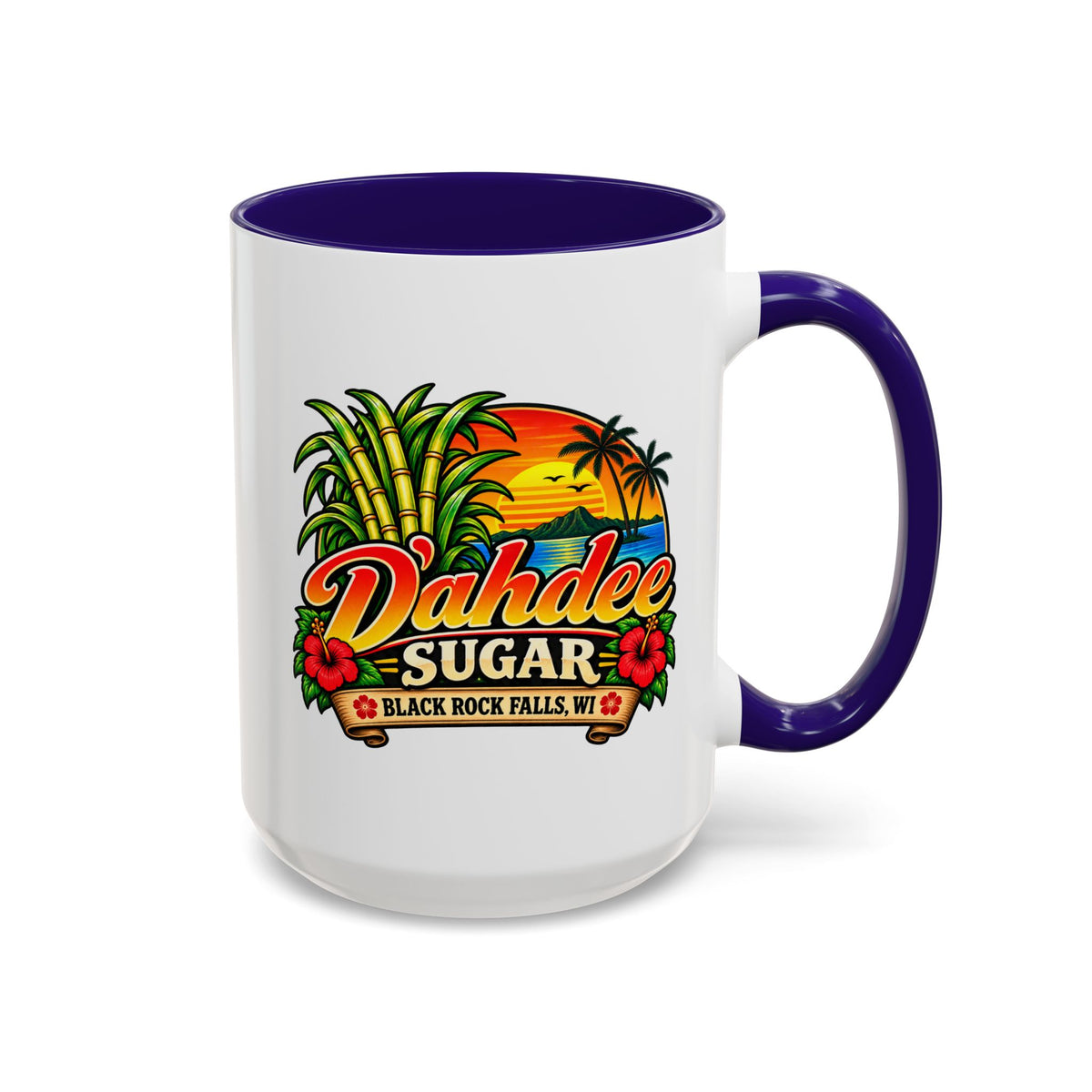D’ahdee Sugar Company – Tropical Island Coffee Mug | Black Rock Falls, WI | 11oz & 15oz