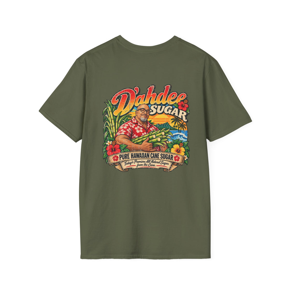 D’ahdee Sugar Company Tropical T-Shirt | Black Rock Falls WI | Vintage Island Graphic Tee