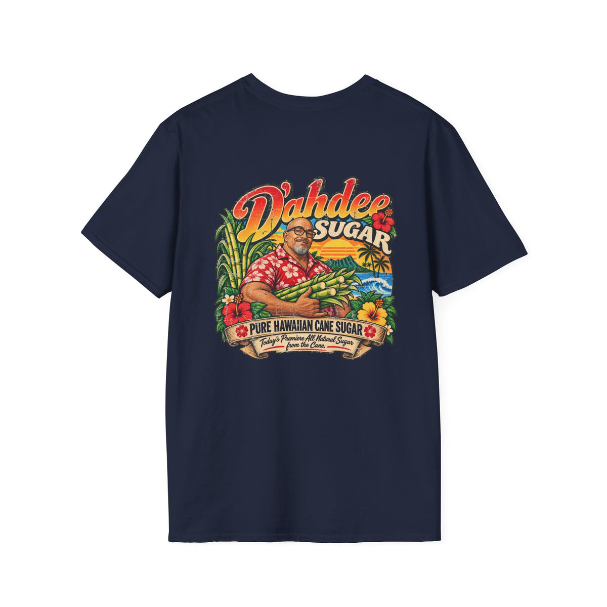 D’ahdee Sugar Company Tropical T-Shirt | Black Rock Falls WI | Vintage Island Graphic Tee