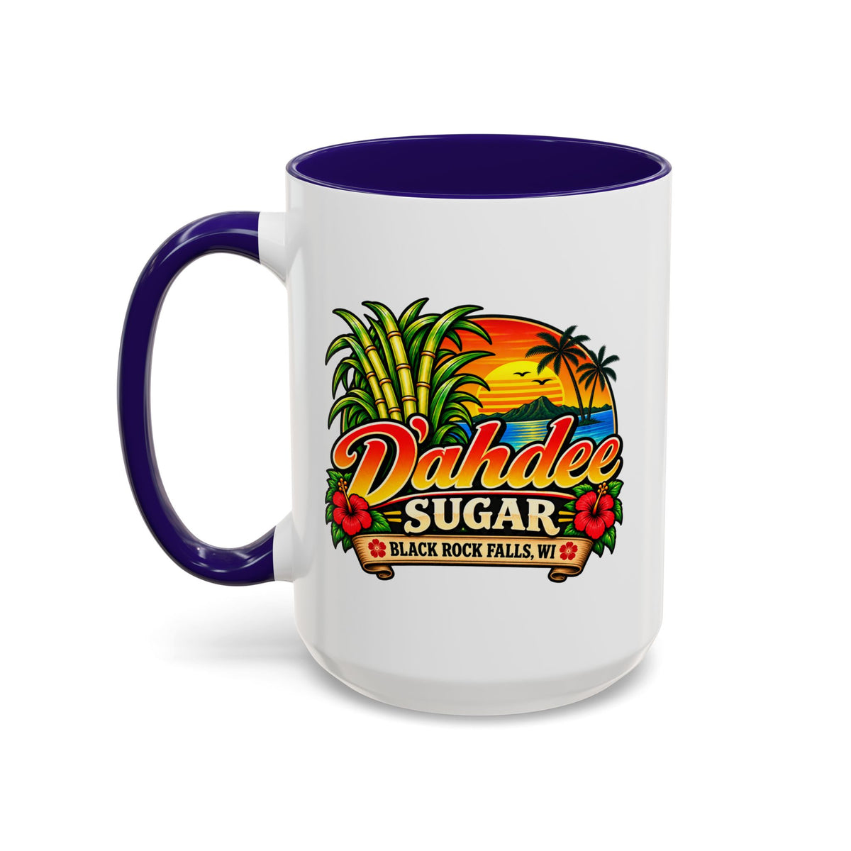D’ahdee Sugar Company – Tropical Island Coffee Mug | Black Rock Falls, WI | 11oz & 15oz