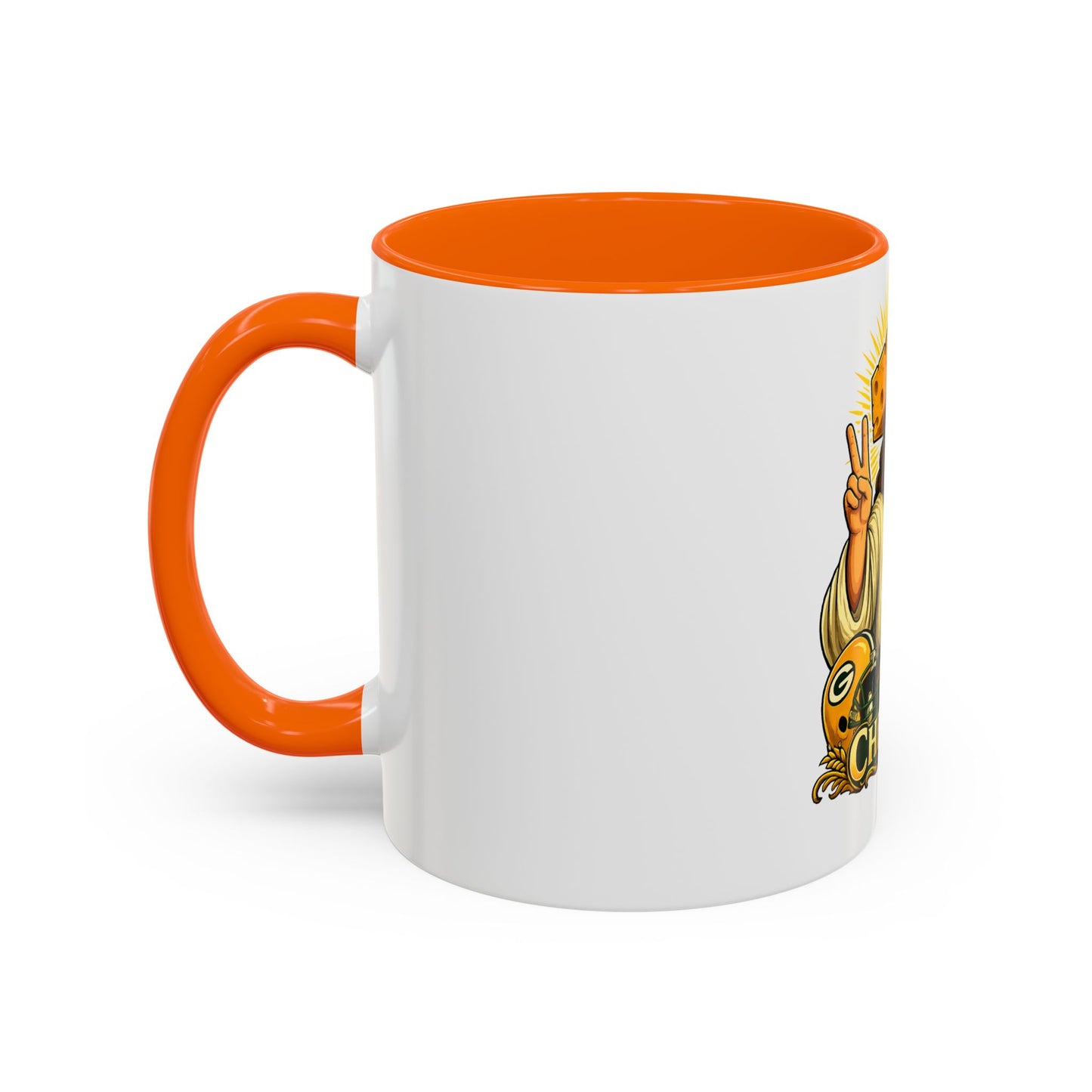Cheesus Cheesehead Accent Coffee Mug (11oz)