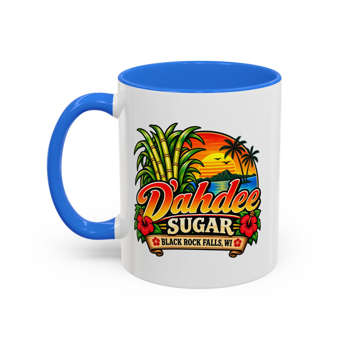D’ahdee Sugar Company – Tropical Island Coffee Mug | Black Rock Falls, WI | 11oz & 15oz