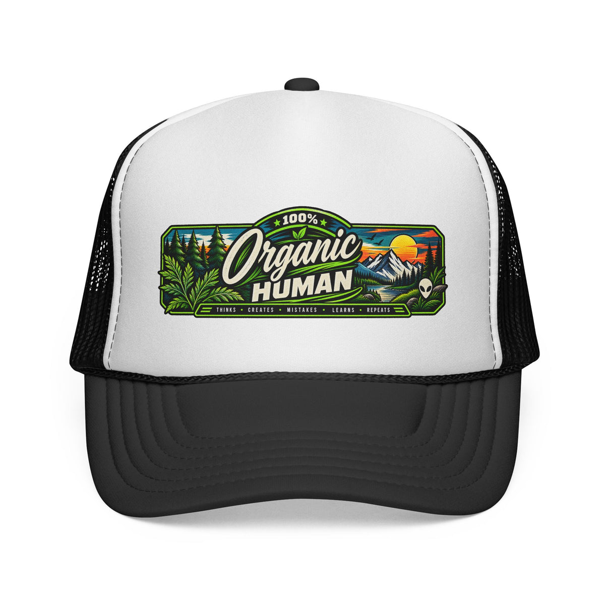 100% Organic Human Trucker Caps