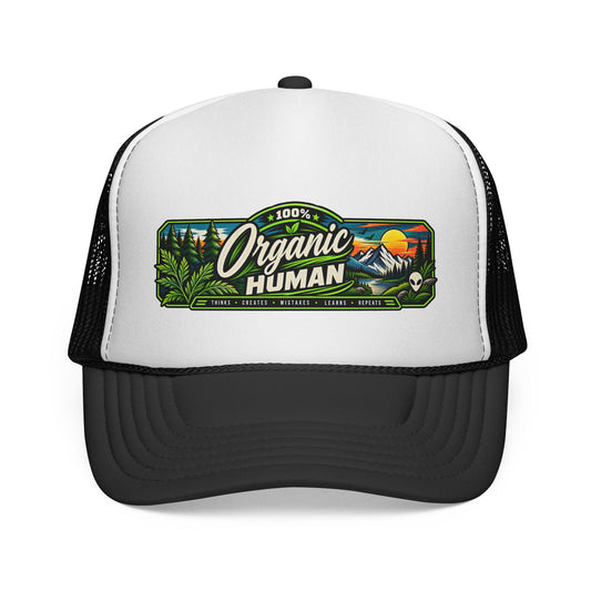 100% Organic Human Trucker Caps