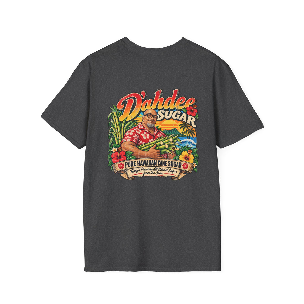 D’ahdee Sugar Company Tropical T-Shirt | Black Rock Falls WI | Vintage Island Graphic Tee