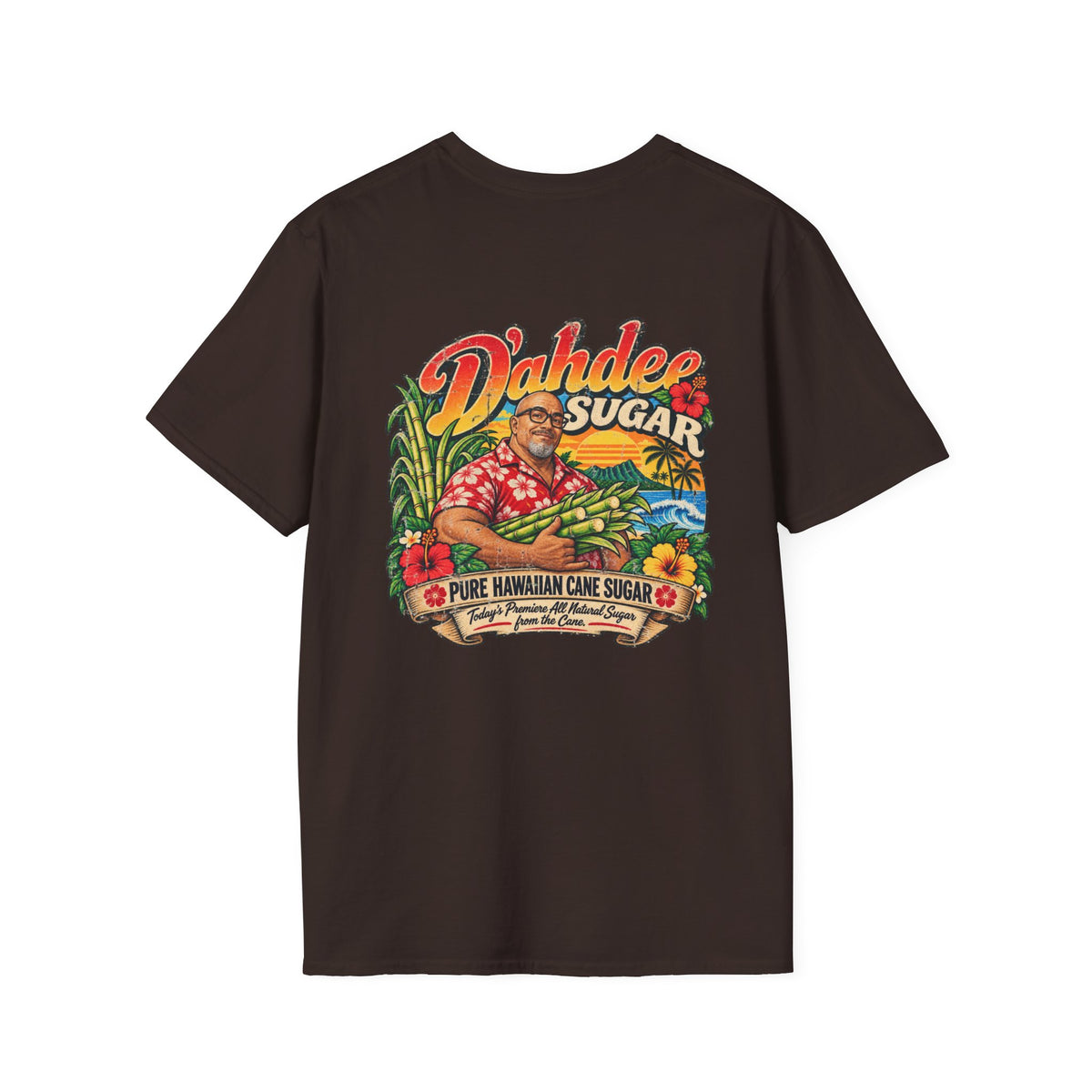 D’ahdee Sugar Company Tropical T-Shirt | Black Rock Falls WI | Vintage Island Graphic Tee