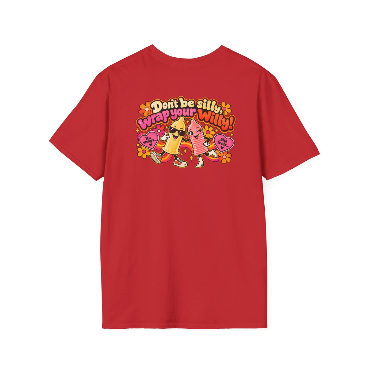 Don’t Be Silly, Wrap Your Willy! | Retro 70s Humor T-Shirt