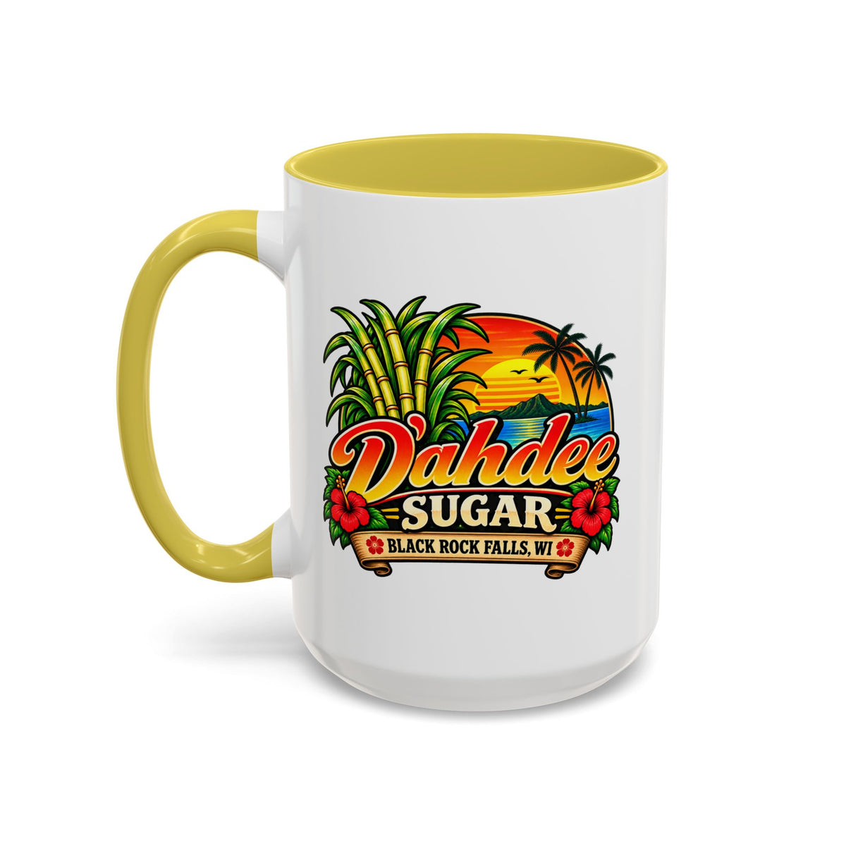D’ahdee Sugar Company – Tropical Island Coffee Mug | Black Rock Falls, WI | 11oz & 15oz