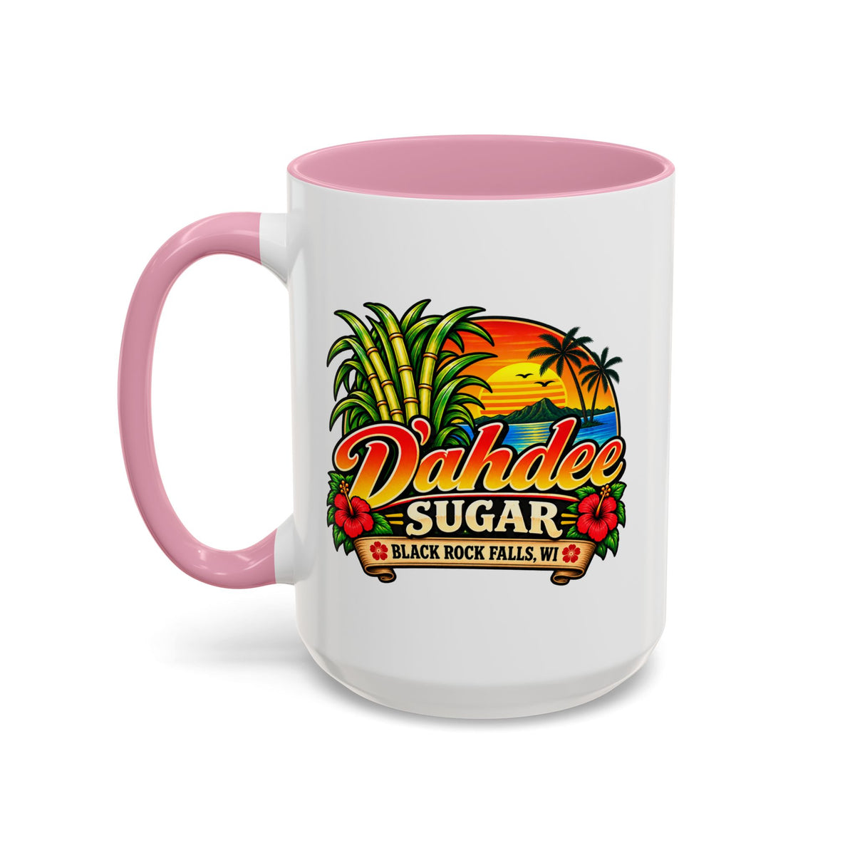 D’ahdee Sugar Company – Tropical Island Coffee Mug | Black Rock Falls, WI | 11oz & 15oz