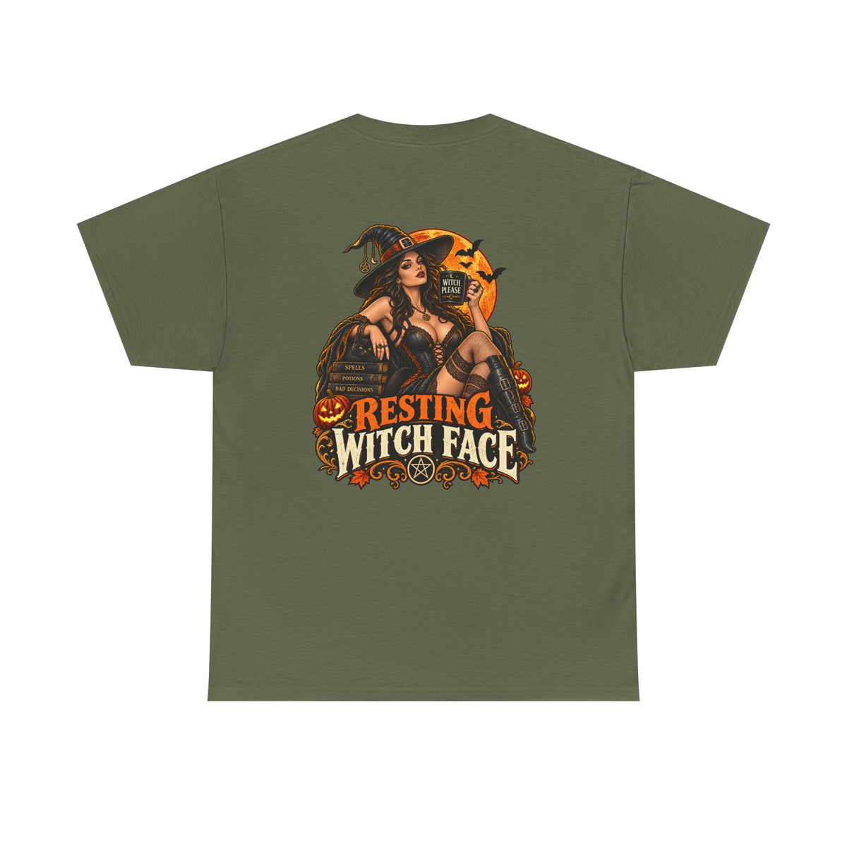 Resting Witch Face – Vintage Halloween Witch T-Shirt