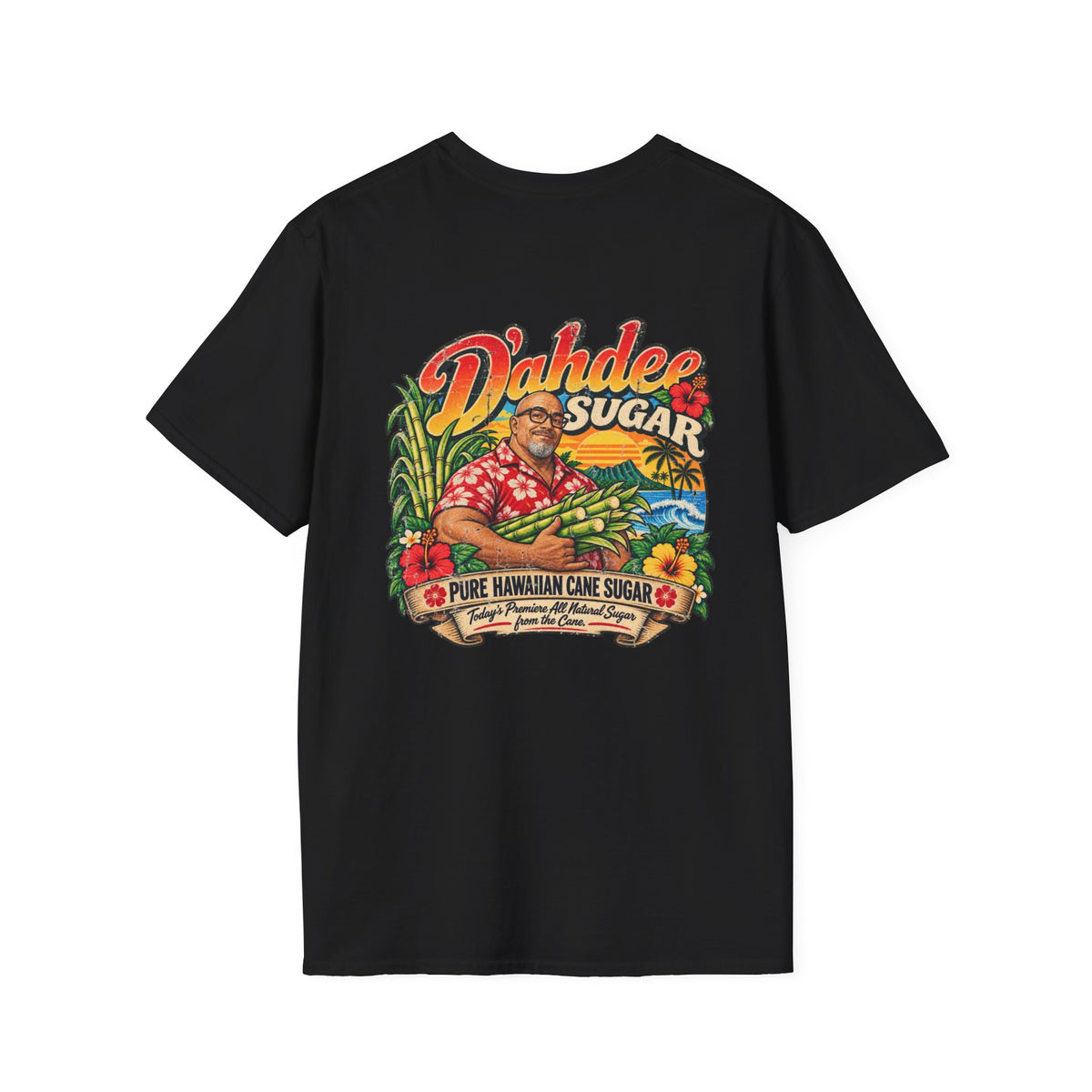 D’ahdee Sugar Company Tropical T-Shirt | Black Rock Falls WI | Vintage Island Graphic Tee