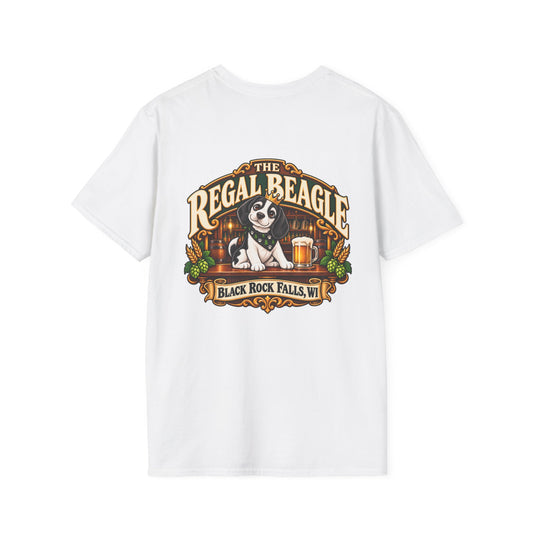 The Regal Beagle Tavern – Black Rock Falls, WI | Vintage Pub Graphic T-Shirt