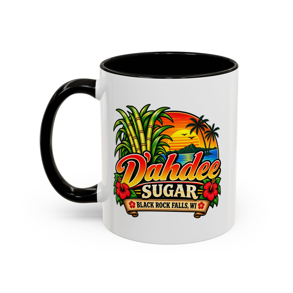 D’ahdee Sugar Company – Tropical Island Coffee Mug | Black Rock Falls, WI | 11oz & 15oz