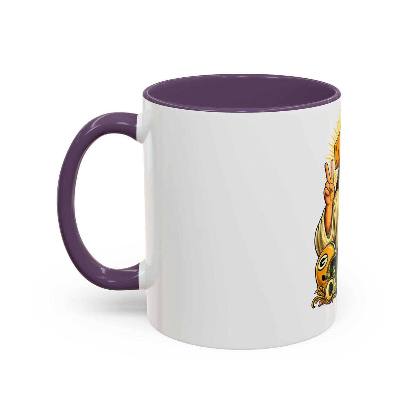 Cheesus Cheesehead Accent Coffee Mug (11oz)
