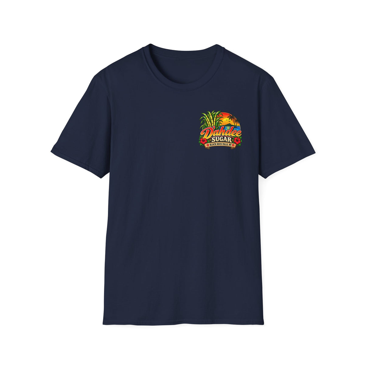 D’ahdee Sugar Company Tropical T-Shirt | Black Rock Falls WI | Vintage Island Graphic Tee