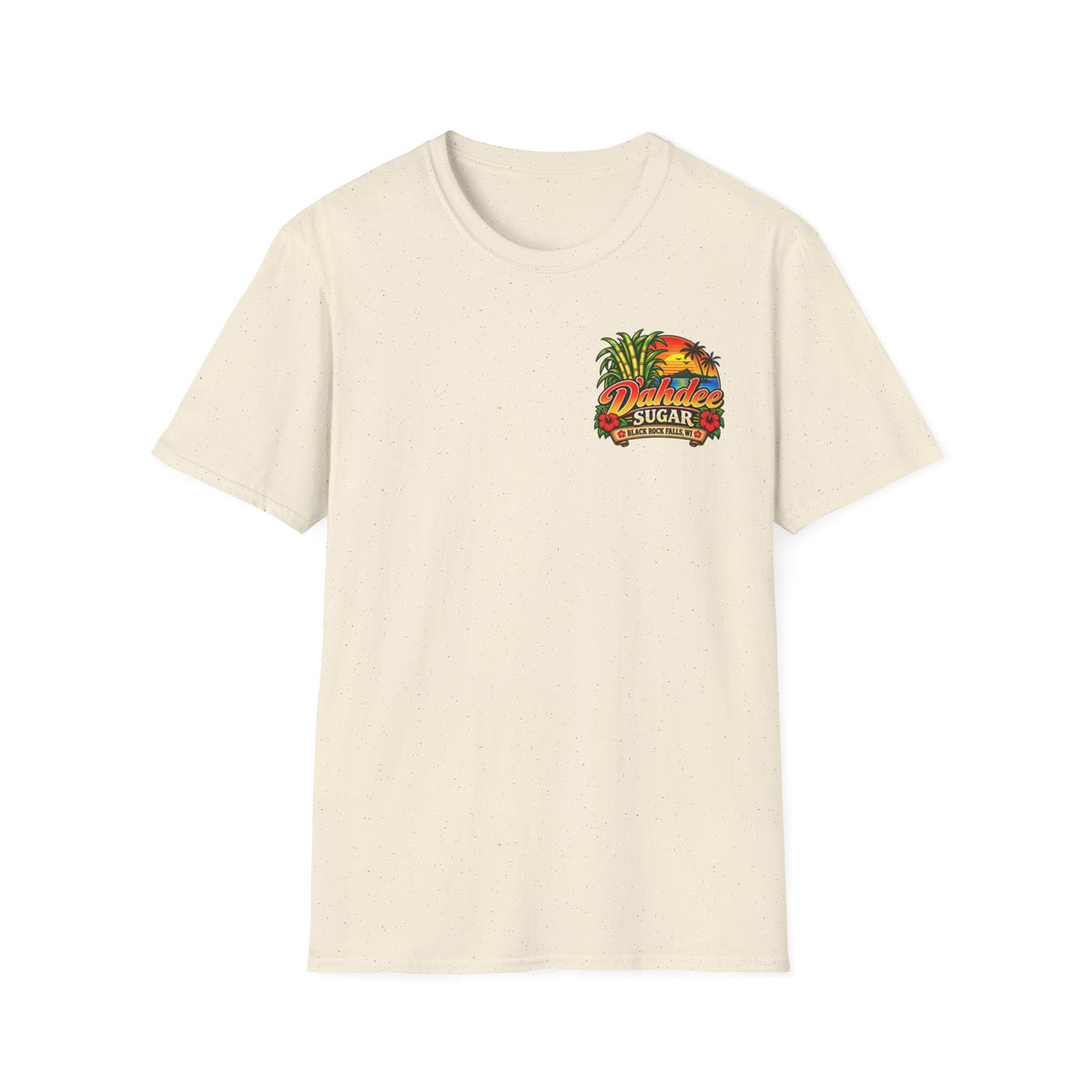 D’ahdee Sugar Company Tropical T-Shirt | Black Rock Falls WI | Vintage Island Graphic Tee