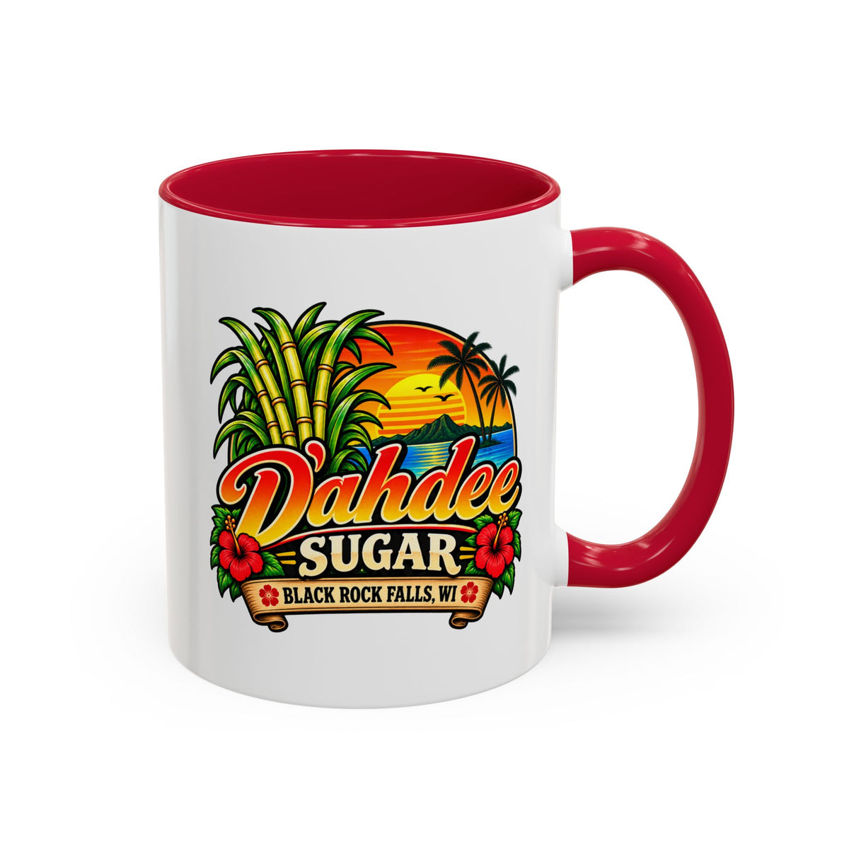 D’ahdee Sugar Company – Tropical Island Coffee Mug | Black Rock Falls, WI | 11oz & 15oz