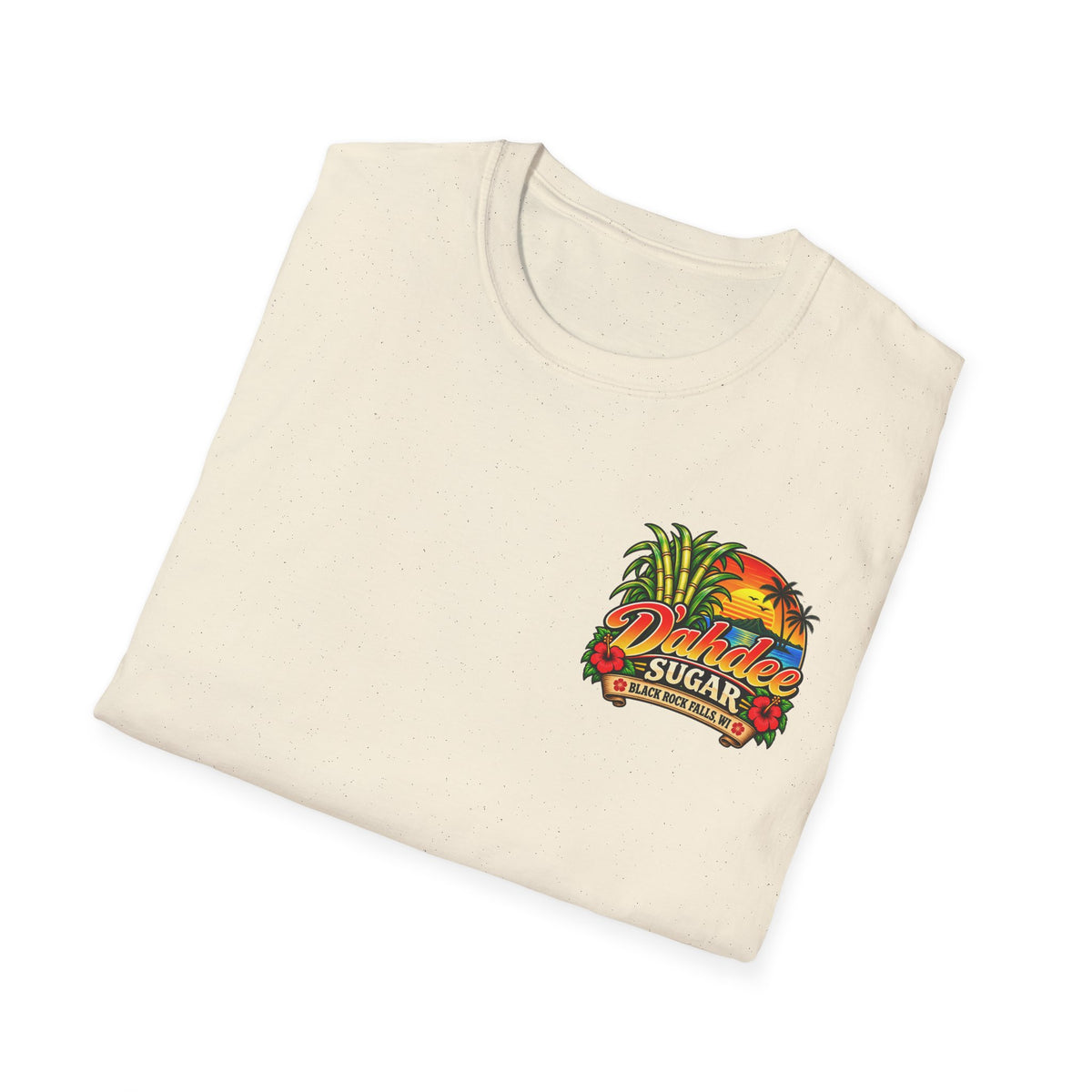 D’ahdee Sugar Company Tropical T-Shirt | Black Rock Falls WI | Vintage Island Graphic Tee