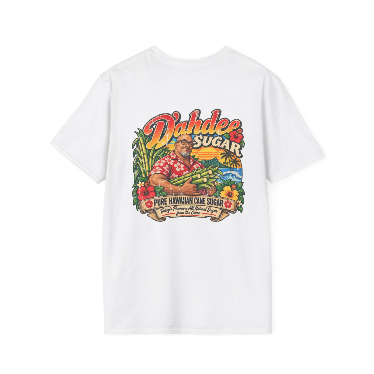 D’ahdee Sugar Company Tropical T-Shirt | Black Rock Falls WI | Vintage Island Graphic Tee