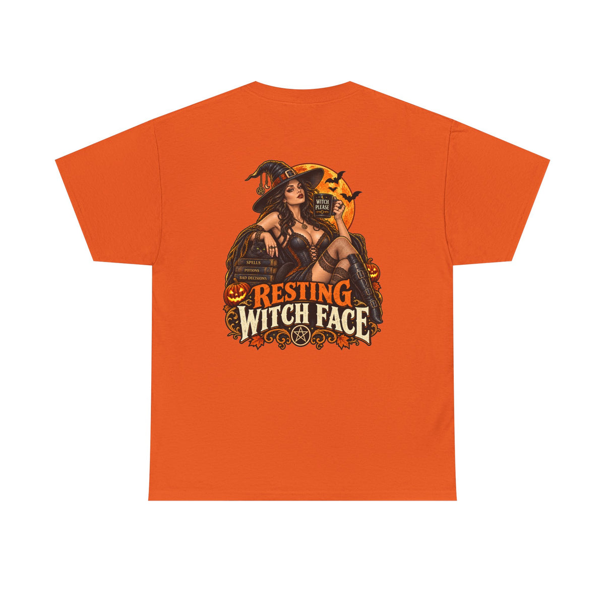 Resting Witch Face – Vintage Halloween Witch T-Shirt
