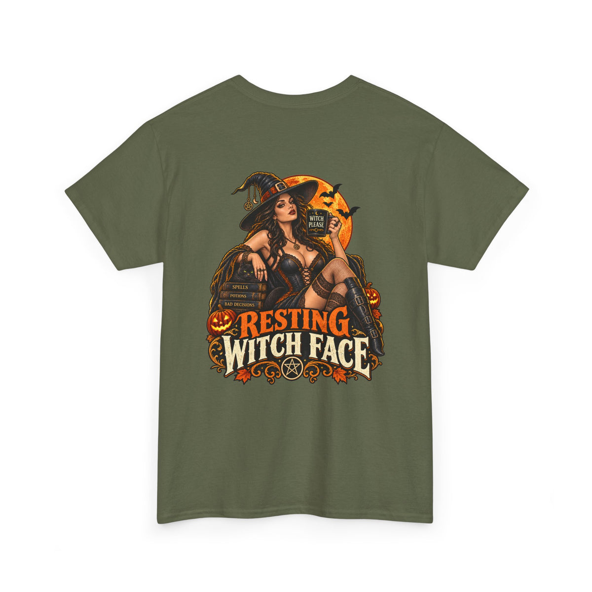 Resting Witch Face – Vintage Halloween Witch T-Shirt