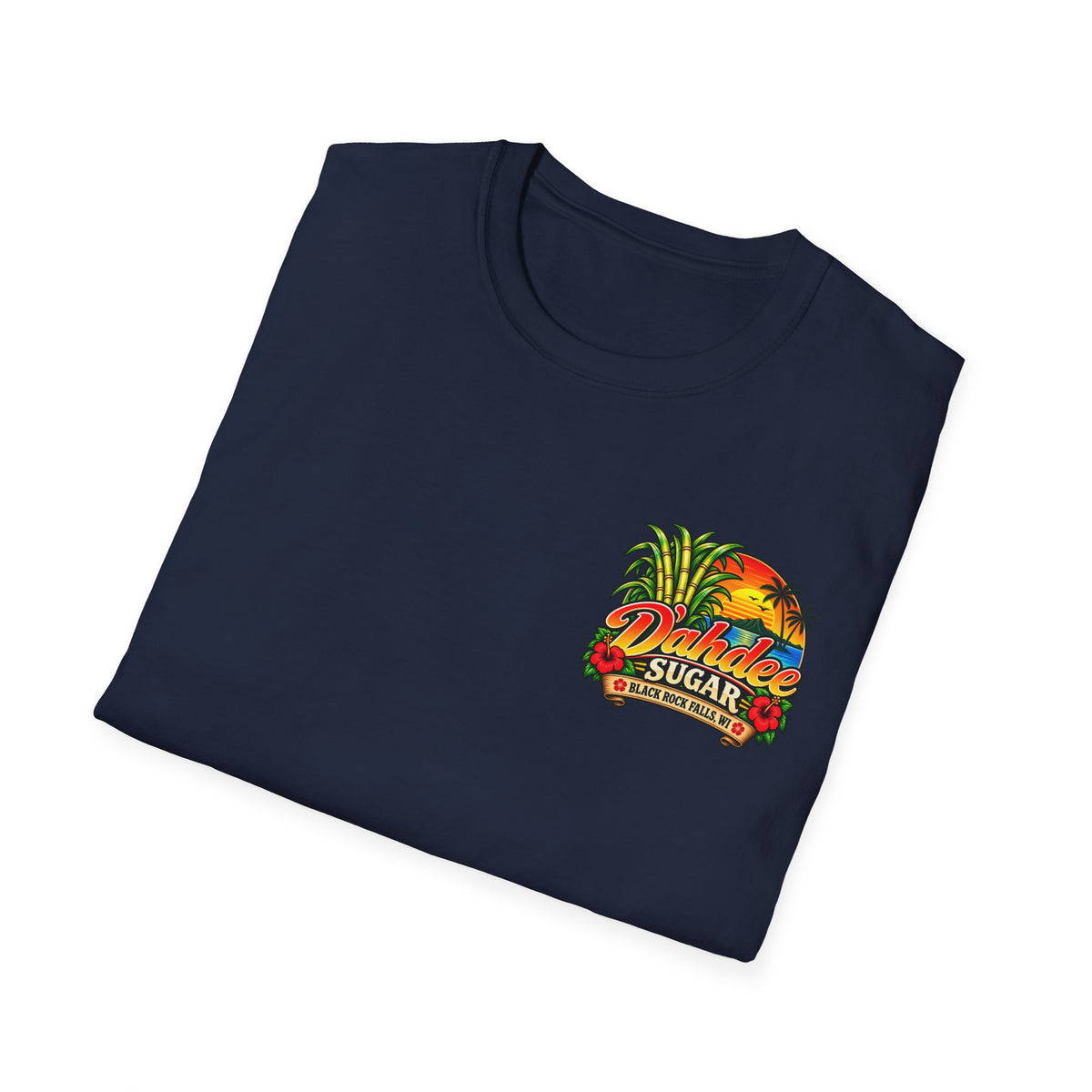D’ahdee Sugar Company Tropical T-Shirt | Black Rock Falls WI | Vintage Island Graphic Tee