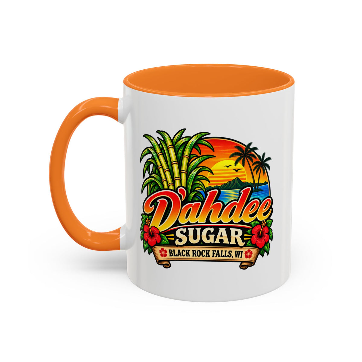 D’ahdee Sugar Company – Tropical Island Coffee Mug | Black Rock Falls, WI | 11oz & 15oz