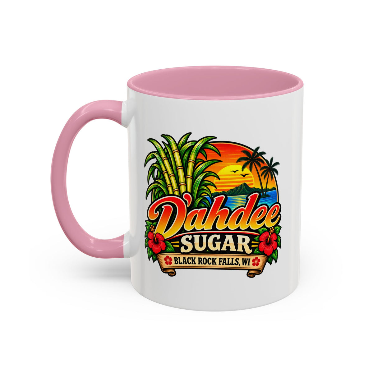 D’ahdee Sugar Company – Tropical Island Coffee Mug | Black Rock Falls, WI | 11oz & 15oz