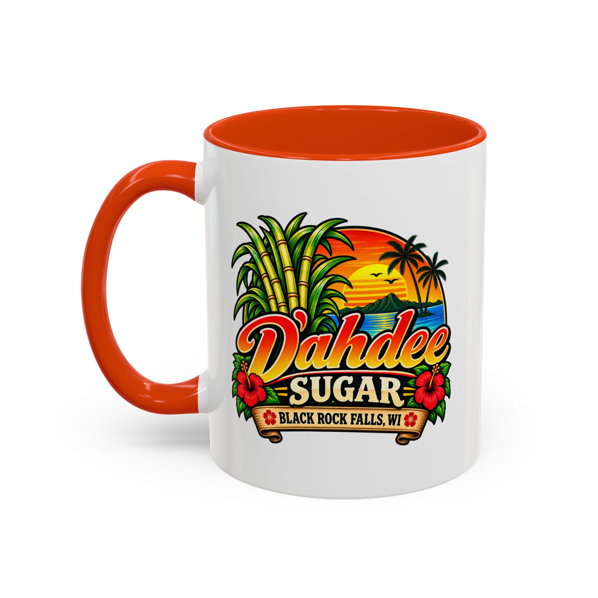 D’ahdee Sugar Company – Tropical Island Coffee Mug | Black Rock Falls, WI | 11oz & 15oz