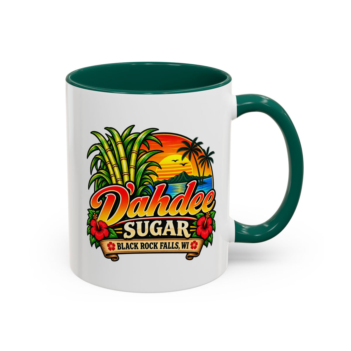 D’ahdee Sugar Company – Tropical Island Coffee Mug | Black Rock Falls, WI | 11oz & 15oz
