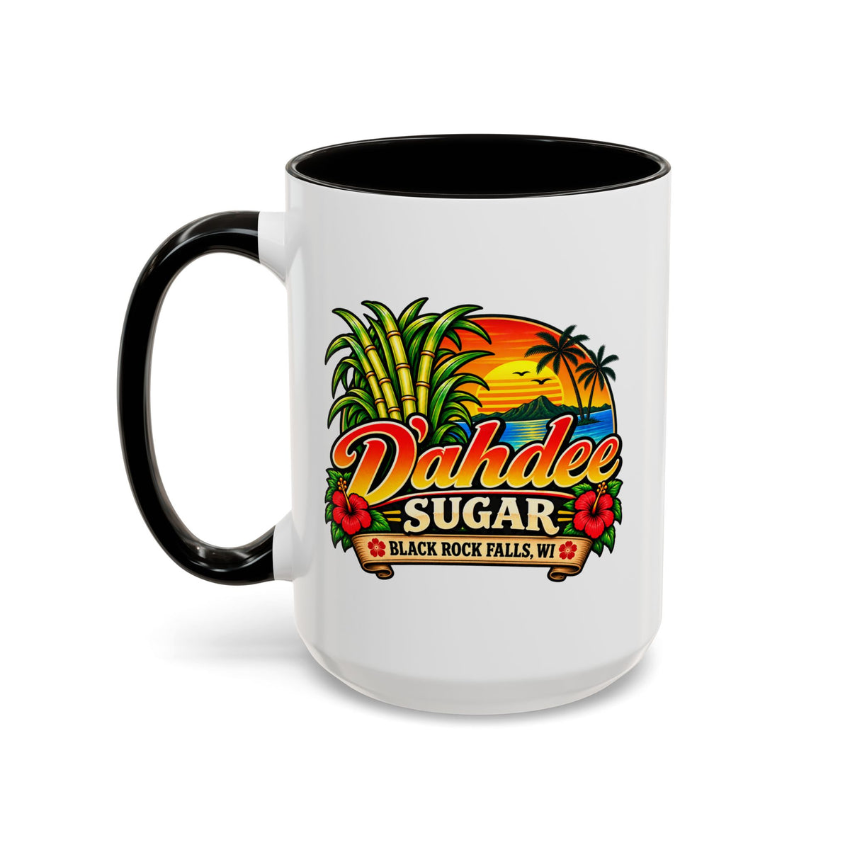 D’ahdee Sugar Company – Tropical Island Coffee Mug | Black Rock Falls, WI | 11oz & 15oz