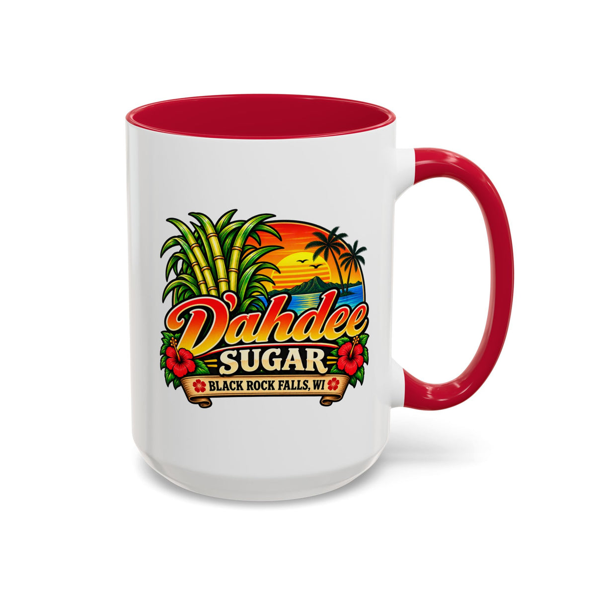 D’ahdee Sugar Company – Tropical Island Coffee Mug | Black Rock Falls, WI | 11oz & 15oz