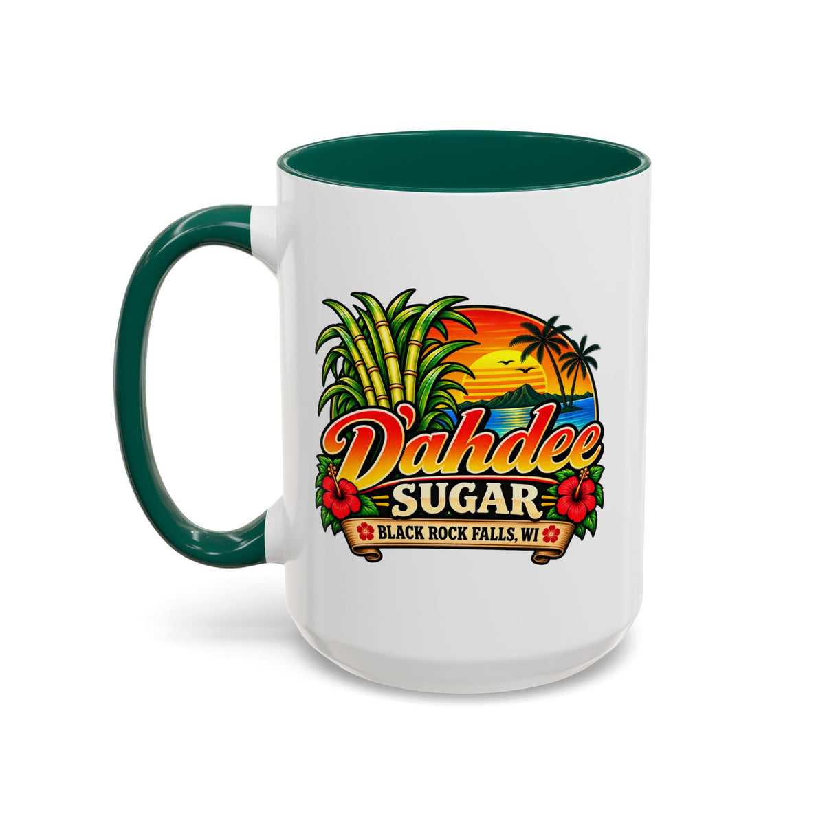 D’ahdee Sugar Company – Tropical Island Coffee Mug | Black Rock Falls, WI | 11oz & 15oz
