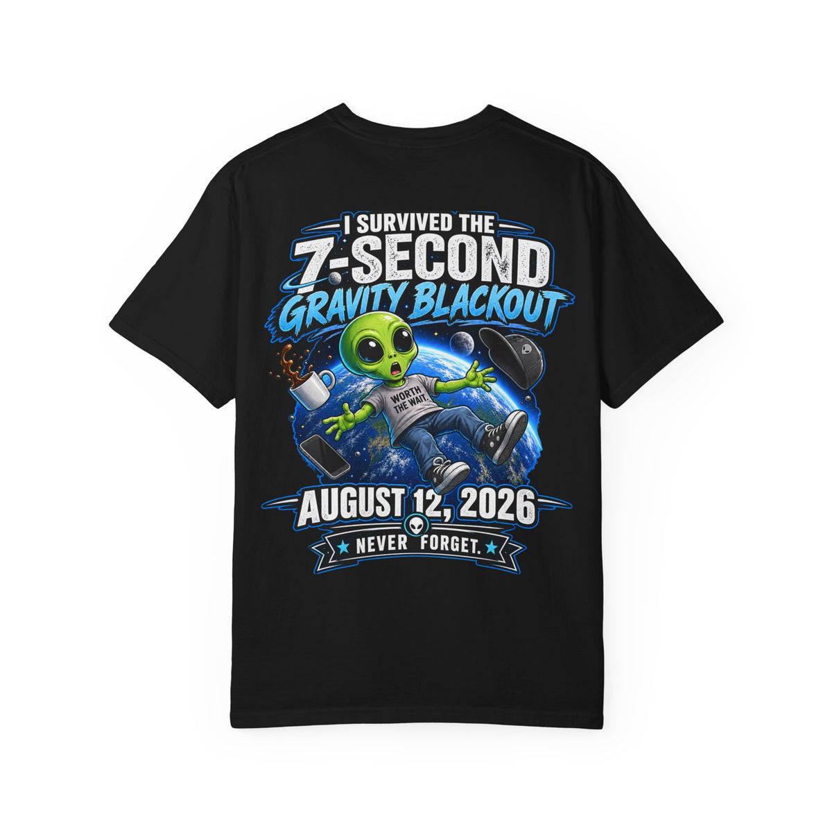 7-Second Gravity Blackout — August 12, 2026 Commemorative T-Shirt
