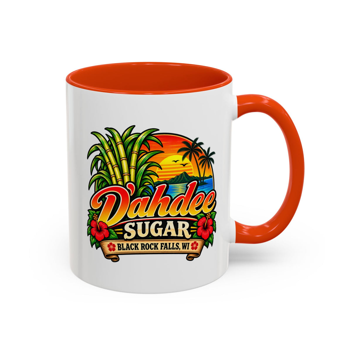D’ahdee Sugar Company – Tropical Island Coffee Mug | Black Rock Falls, WI | 11oz & 15oz