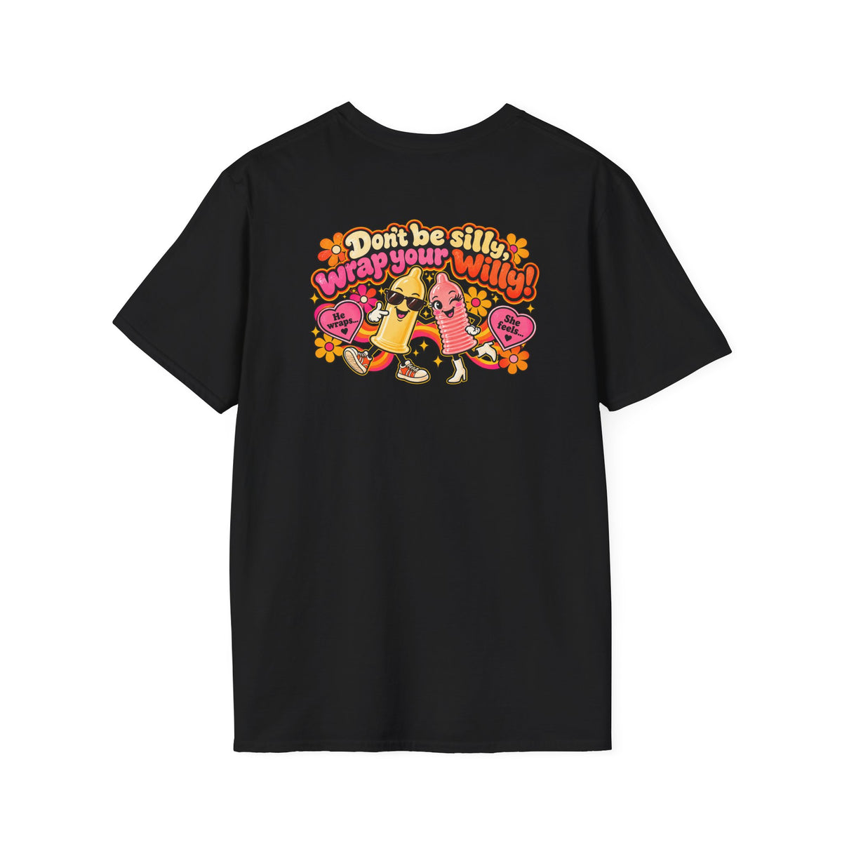 Don’t Be Silly, Wrap Your Willy! | Retro 70s Humor T-Shirt