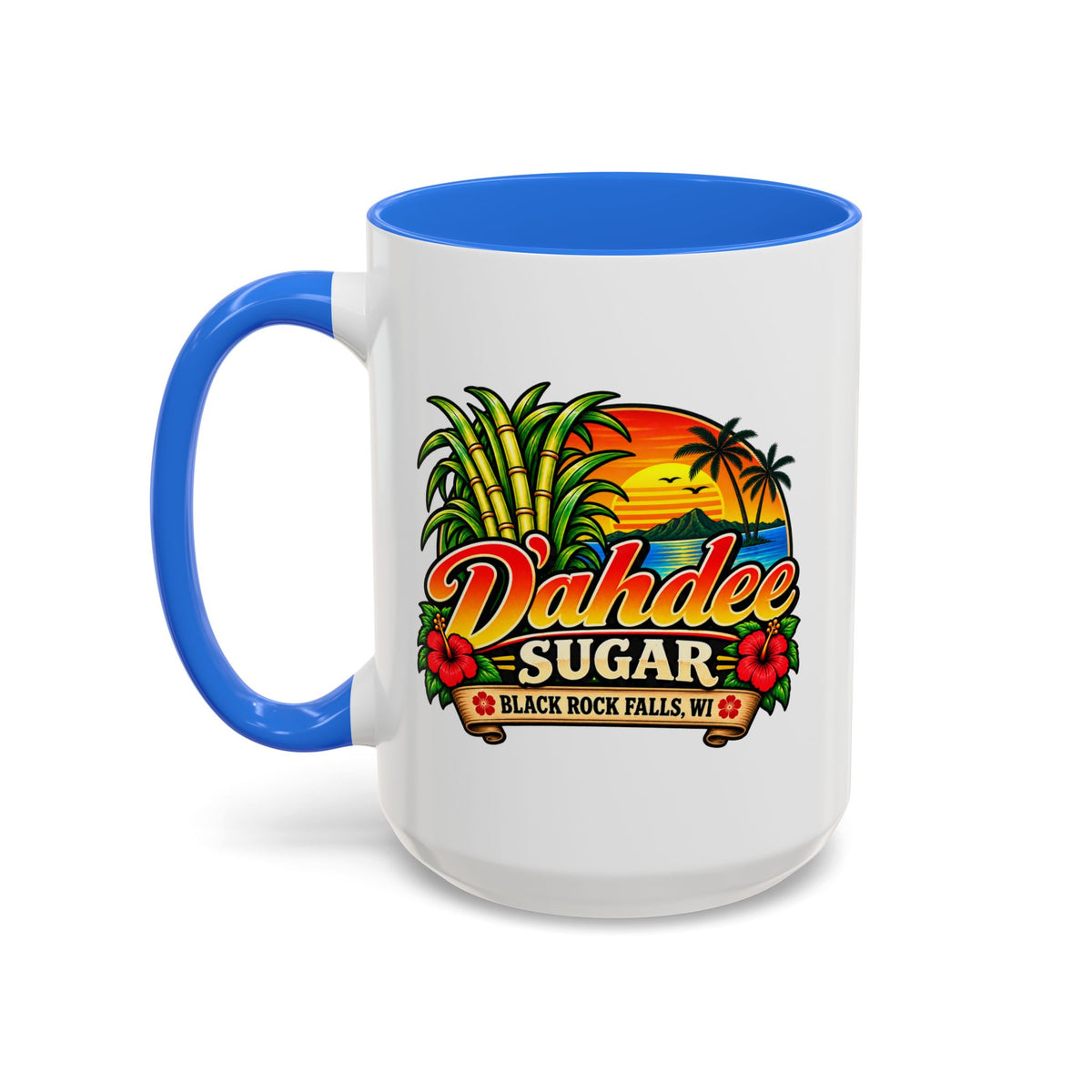 D’ahdee Sugar Company – Tropical Island Coffee Mug | Black Rock Falls, WI | 11oz & 15oz