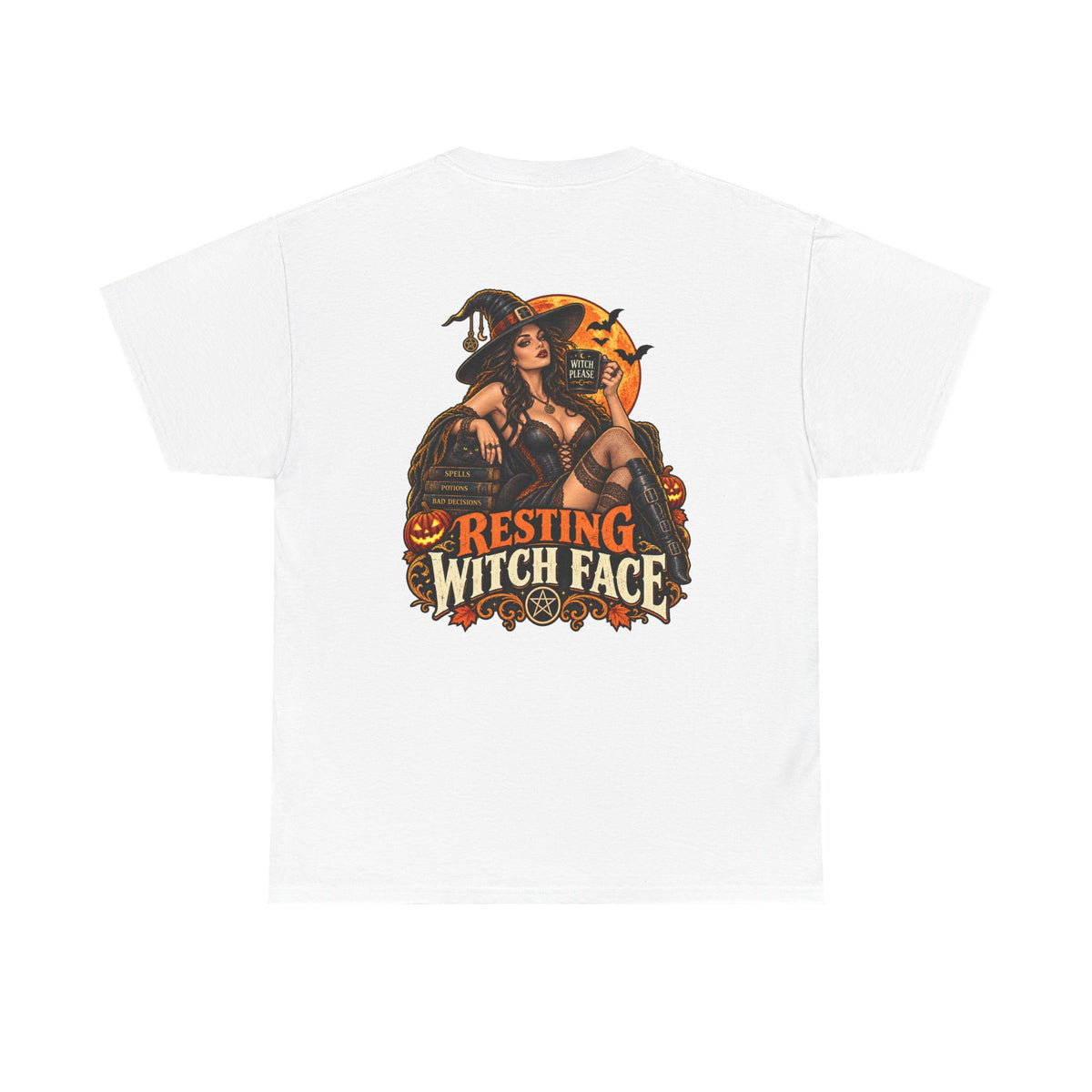 Resting Witch Face – Vintage Halloween Witch T-Shirt