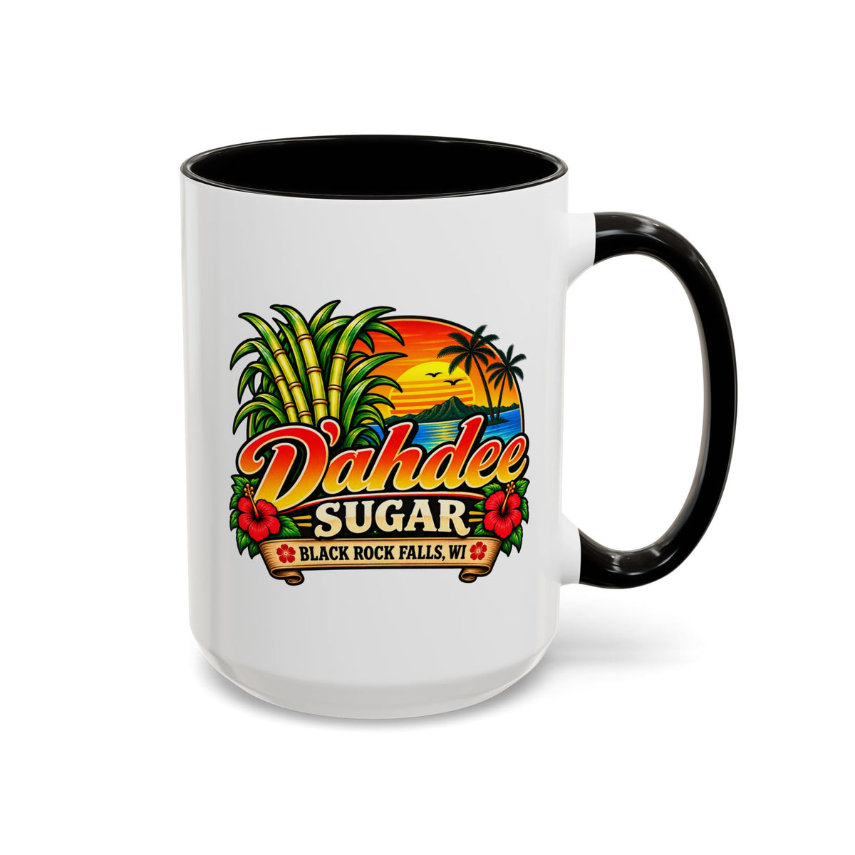 D’ahdee Sugar Company – Tropical Island Coffee Mug | Black Rock Falls, WI | 11oz & 15oz