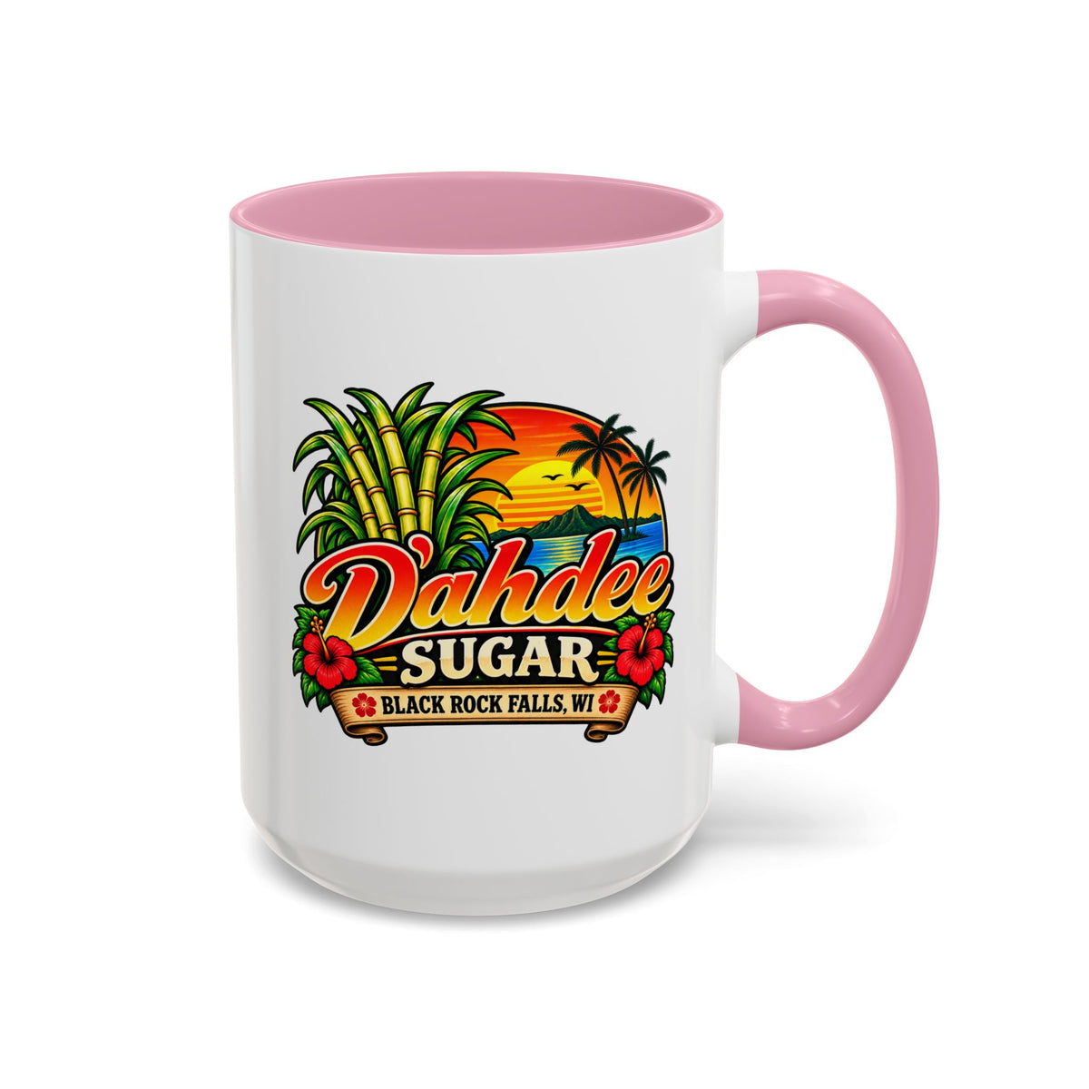 D’ahdee Sugar Company – Tropical Island Coffee Mug | Black Rock Falls, WI | 11oz & 15oz