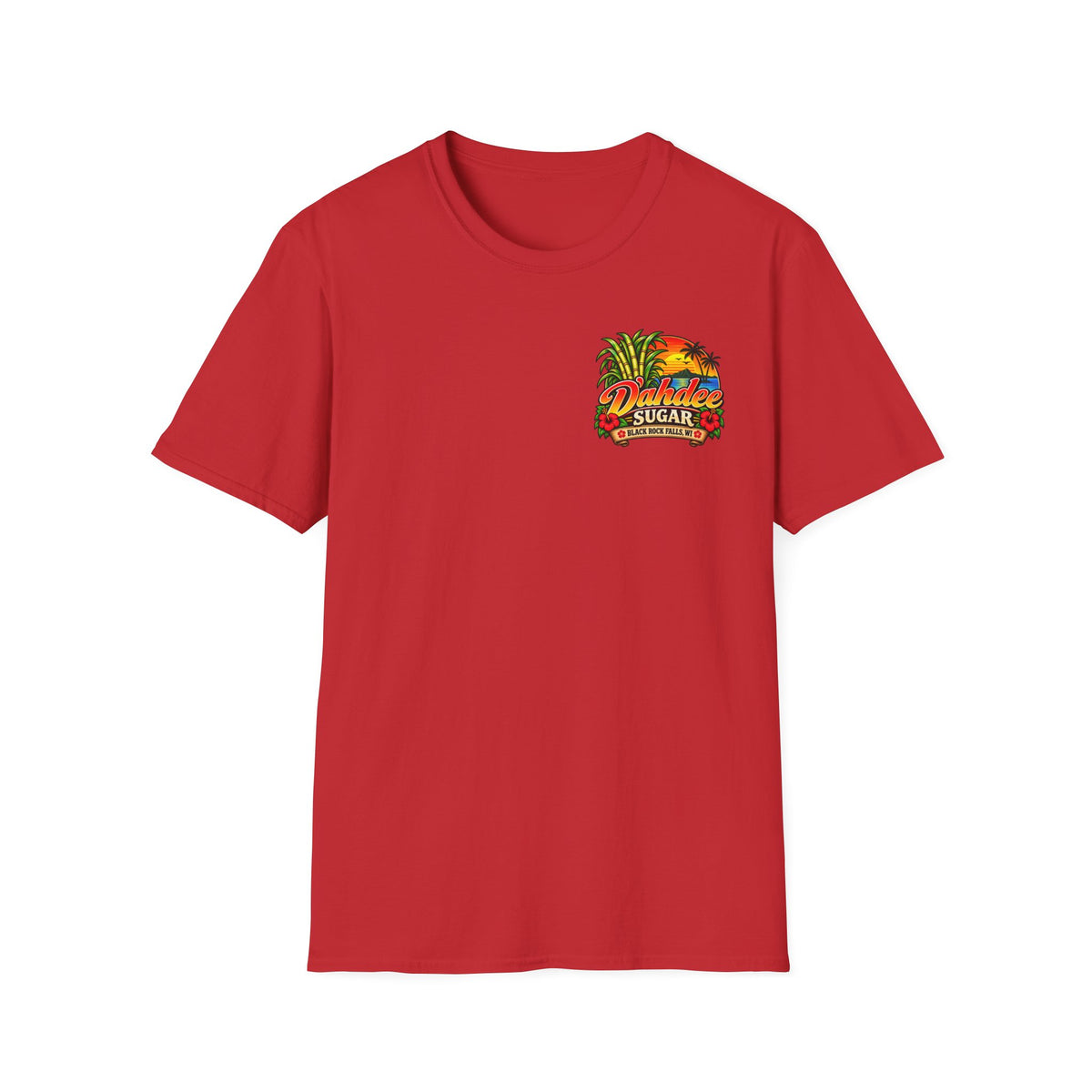 D’ahdee Sugar Company Tropical T-Shirt | Black Rock Falls WI | Vintage Island Graphic Tee