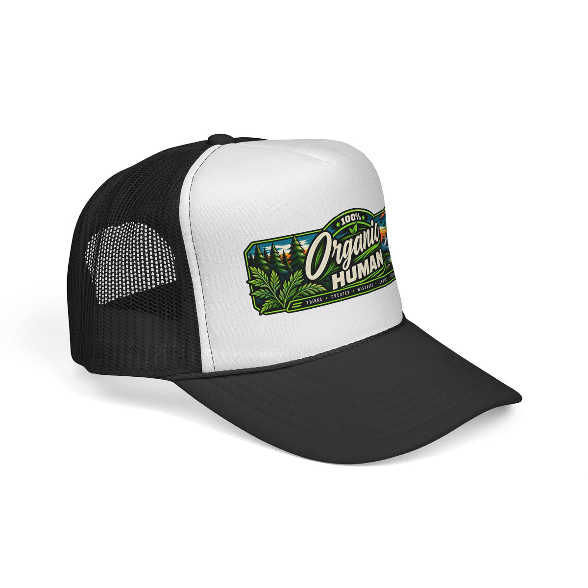 100% Organic Human Trucker Caps