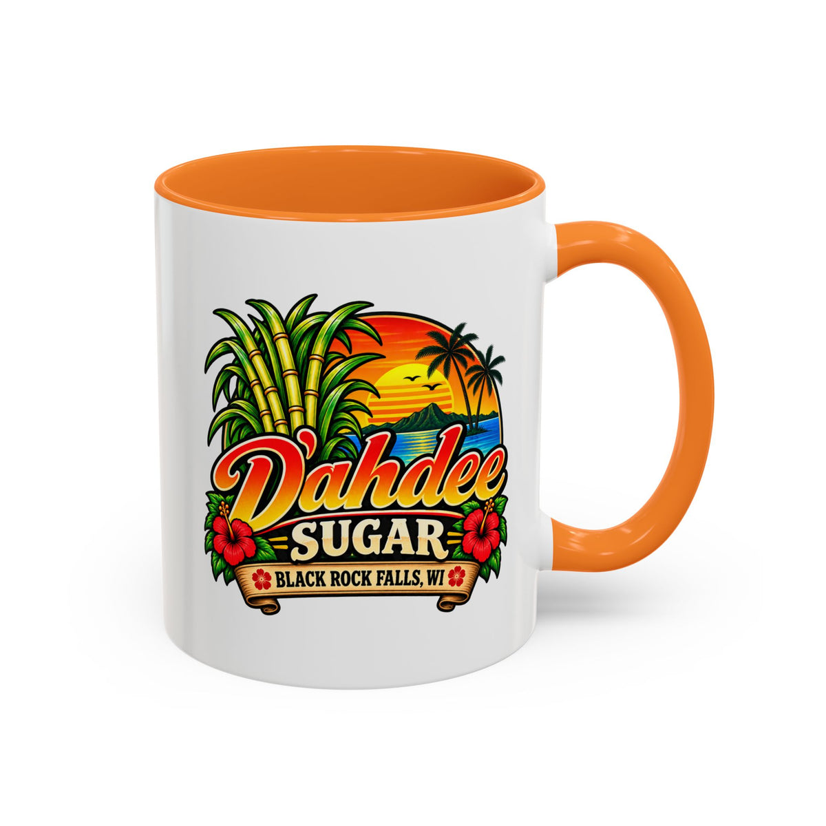 D’ahdee Sugar Company – Tropical Island Coffee Mug | Black Rock Falls, WI | 11oz & 15oz