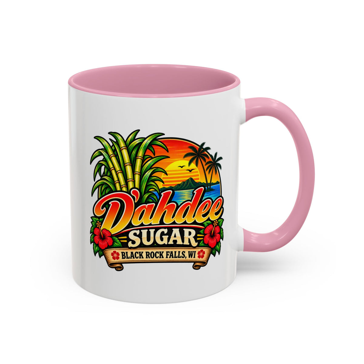 D’ahdee Sugar Company – Tropical Island Coffee Mug | Black Rock Falls, WI | 11oz & 15oz
