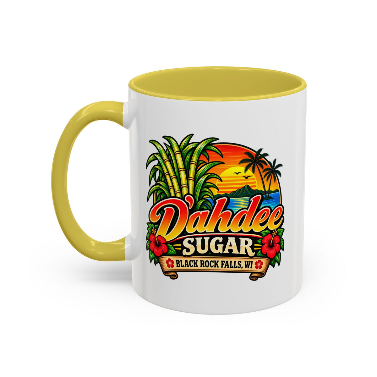 D’ahdee Sugar Company – Tropical Island Coffee Mug | Black Rock Falls, WI | 11oz & 15oz