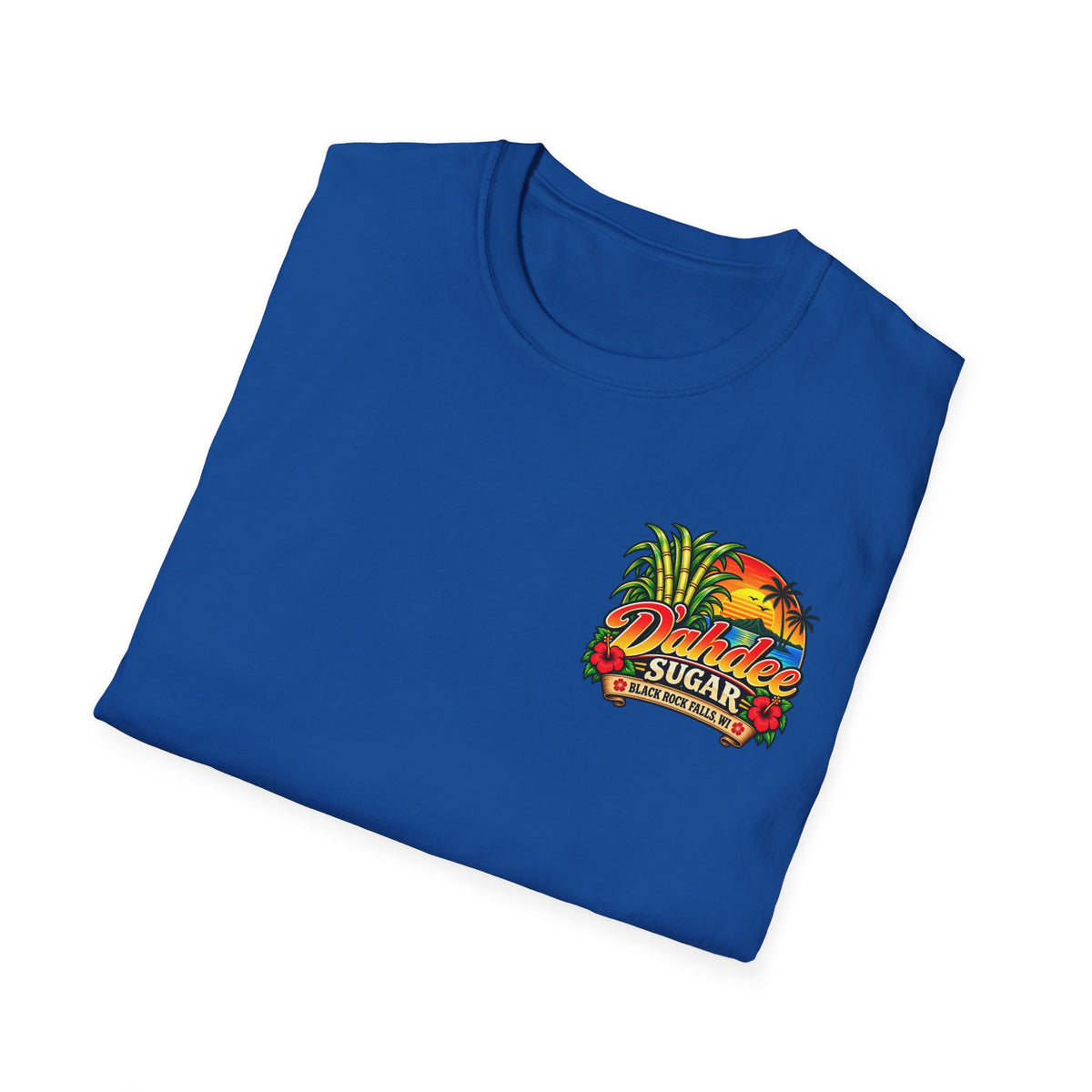 D’ahdee Sugar Company Tropical T-Shirt | Black Rock Falls WI | Vintage Island Graphic Tee