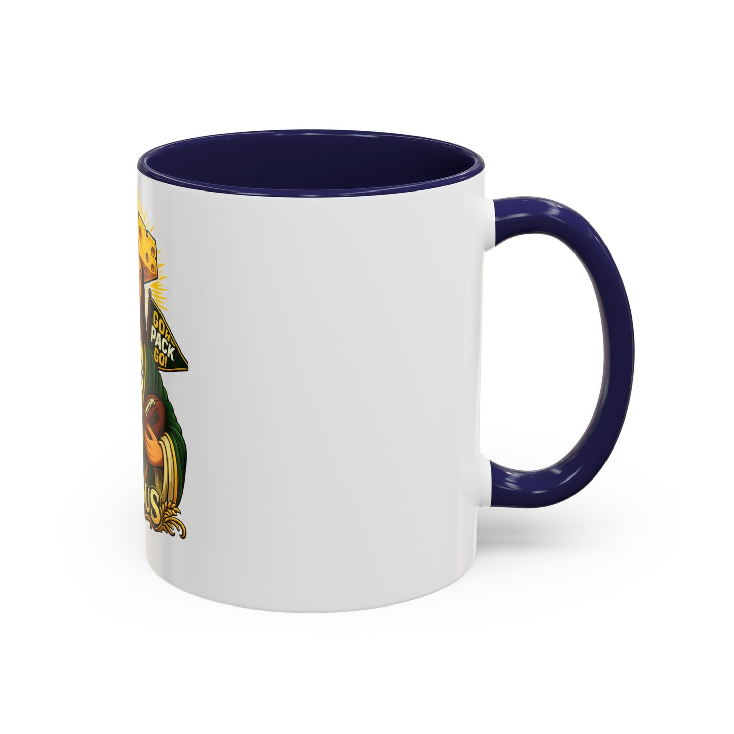 Cheesus Cheesehead Accent Coffee Mug (11oz)